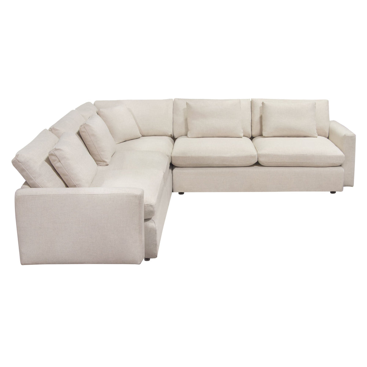 Arcadia Feather Down Sectional Sofa – finish detail – Lusso Furniture Miami
