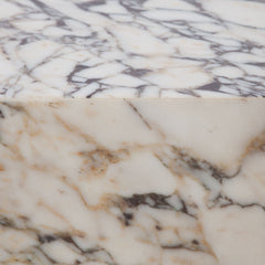 Ark Marble Pedestal End Table – back view – Lusso Furniture Miami