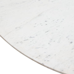 Ashe Round Marble Dining Table – top view – Lusso Furniture Miami