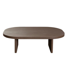 Aspen Oval Low Profile Coffee Table – angle view – Lusso Furniture Miami