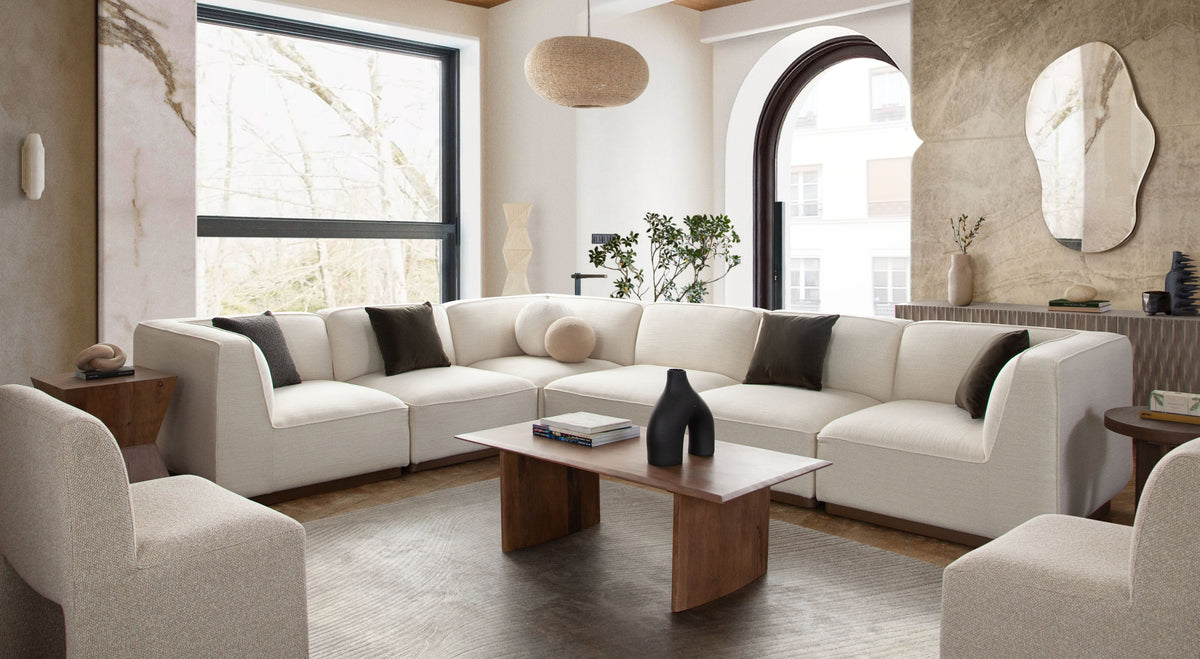 Aspen Oval Low Profile Coffee Table – close-up – Lusso Furniture Miami