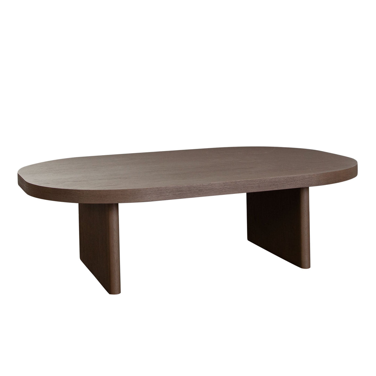 Aspen Oval Low Profile Coffee Table – side view – Lusso Furniture Miami