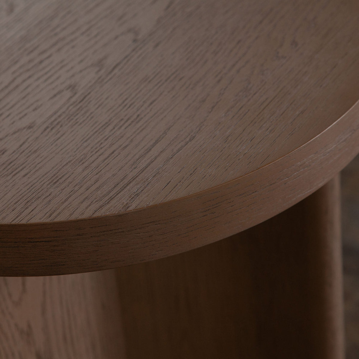 Aspen Round Pedestal End Table – back view – Lusso Furniture Miami