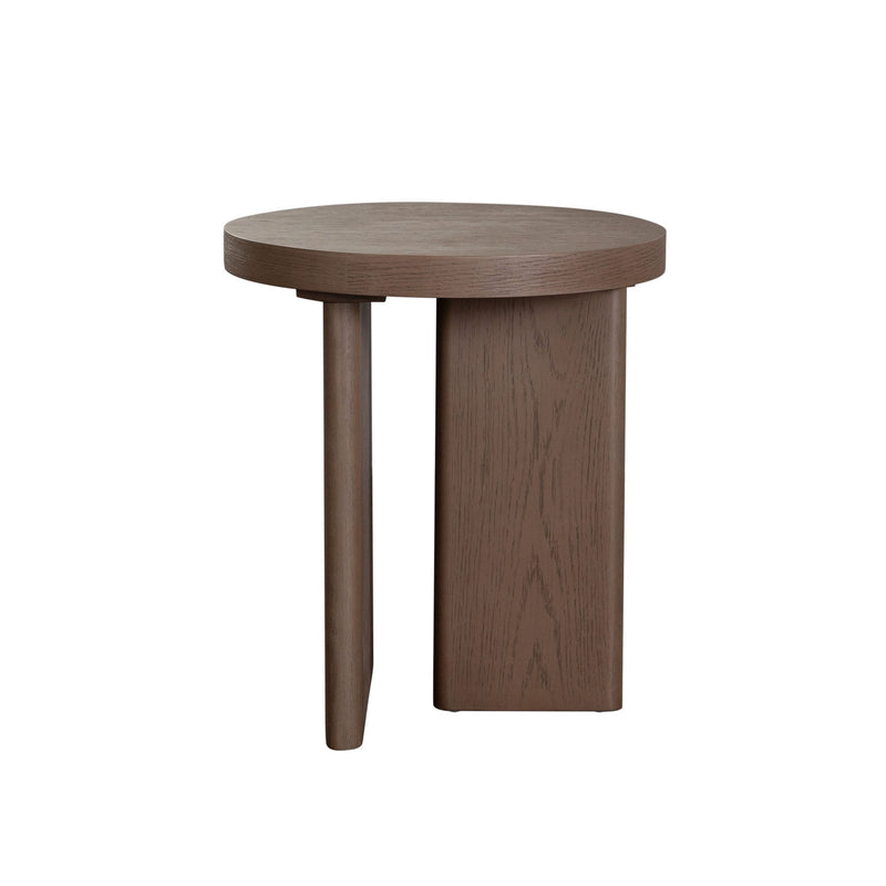 Aspen Round Pedestal End Table-zoom-