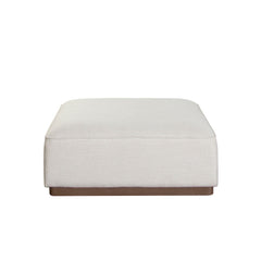 Aspen Low Profile Modular Sofa – Ottoman / Cream Polyester Fabric – alternate view – Lusso Furniture Miami
