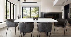 Avery Low Profile Dining Chair Set – close-up – Lusso Furniture Miami