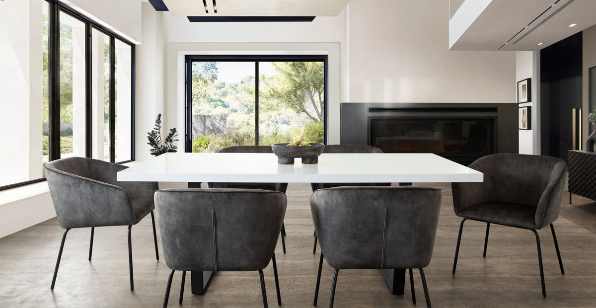 Avery Low Profile Dining Chair Set – close-up – Lusso Furniture Miami