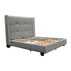 Beverly Tufted Storage Bed – angle view – Lusso Furniture Miami
