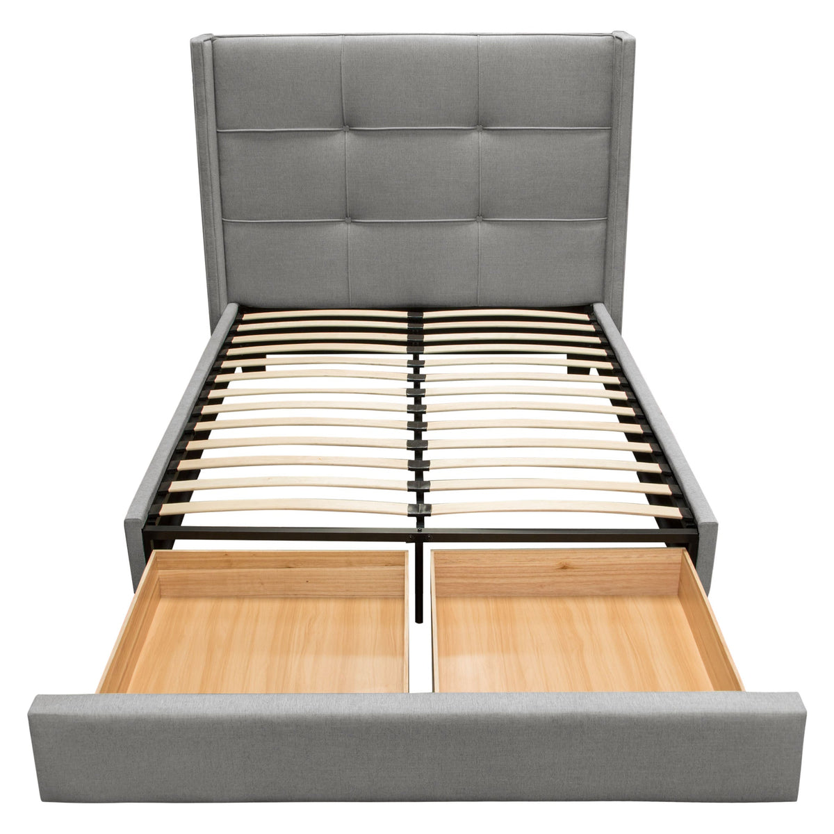 Beverly Tufted Storage Bed – close-up – Lusso Furniture Miami