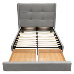 Beverly Tufted Storage Bed – close-up – Lusso Furniture Miami