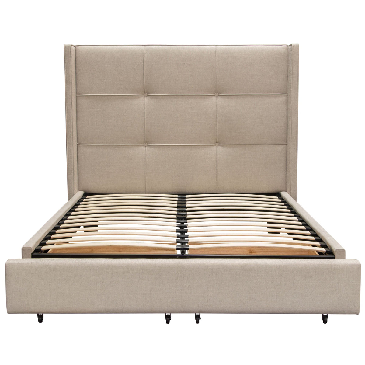 Beverly Tufted Storage Bed – finish detail – Lusso Furniture Miami