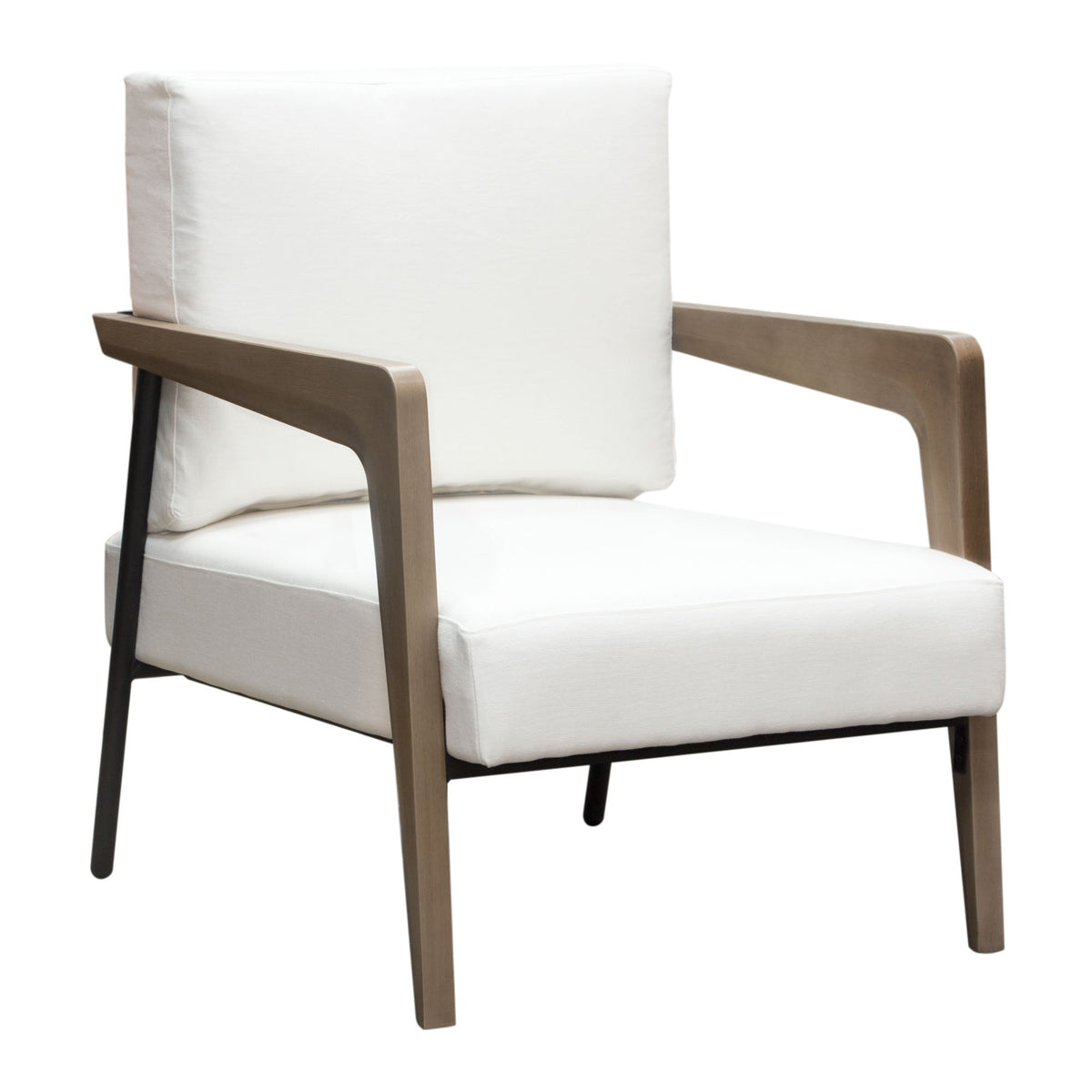 Blair Wood Leg Accent Chair – side view – Lusso Furniture Miami