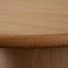 Campbell Round Pedestal Coffee Table – side view – Lusso Furniture Miami