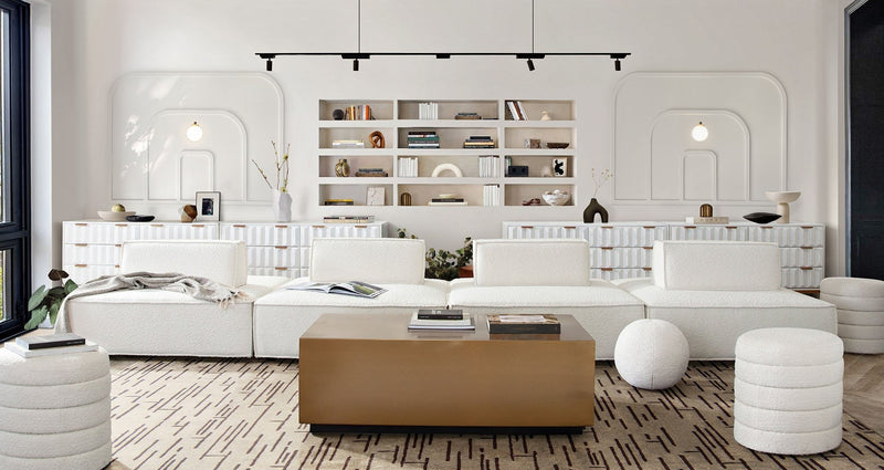 Cara Boucle Modular Lounger-zoom-