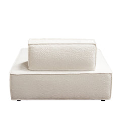 Cara Boucle Modular Lounger – back view – Lusso Furniture Miami