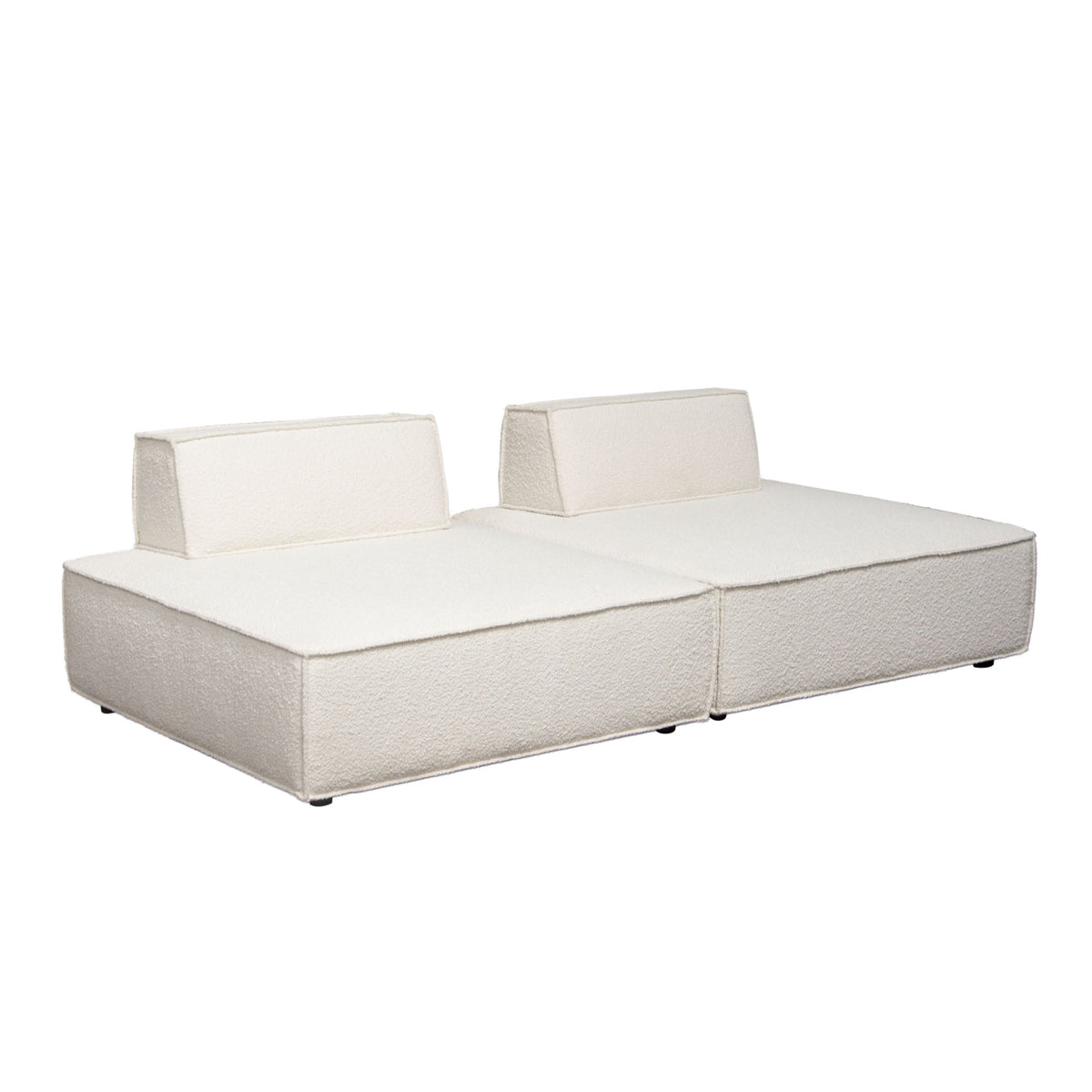 Cara Boucle Modular Lounger – view 11 – Lusso Furniture Miami
