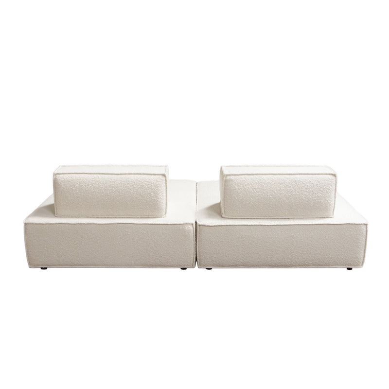 Cara Boucle Modular Lounger-zoom-