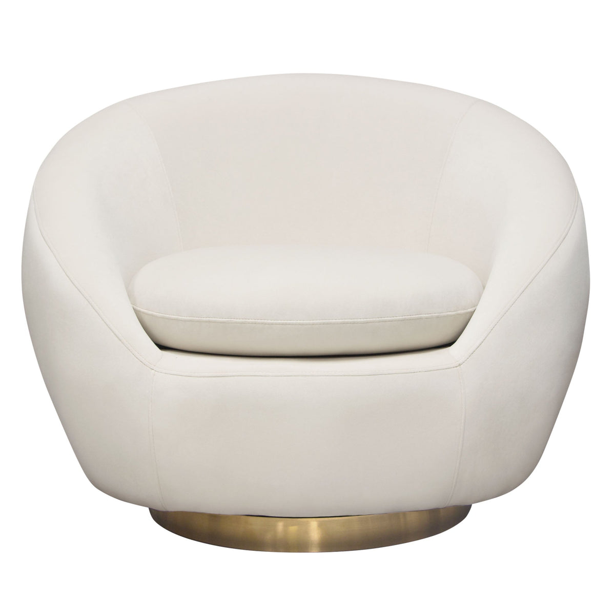 Celine Velvet Swivel Accent Chair – angle view – Lusso Furniture Miami