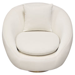 Celine Velvet Swivel Accent Chair – side view – Lusso Furniture Miami