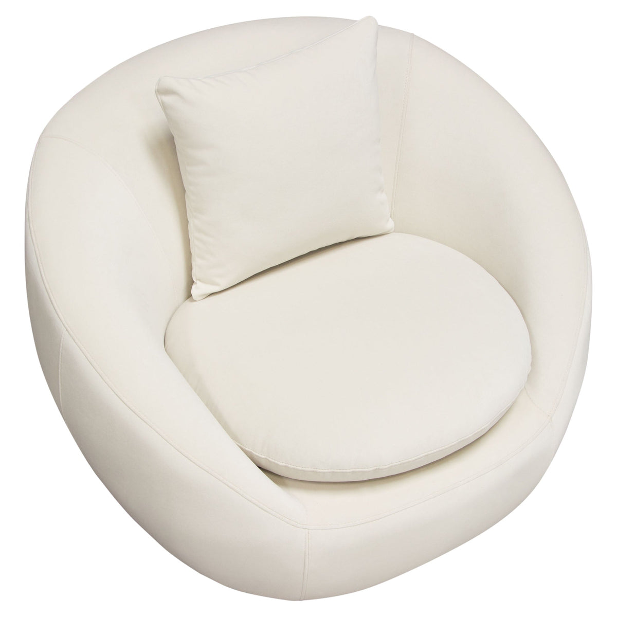 Celine Velvet Swivel Accent Chair – back view – Lusso Furniture Miami