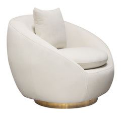 Celine Velvet Swivel Accent Chair – close-up – Lusso Furniture Miami