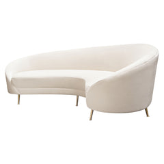 Celine Curved Velvet Sofa – top view – Lusso Furniture Miami