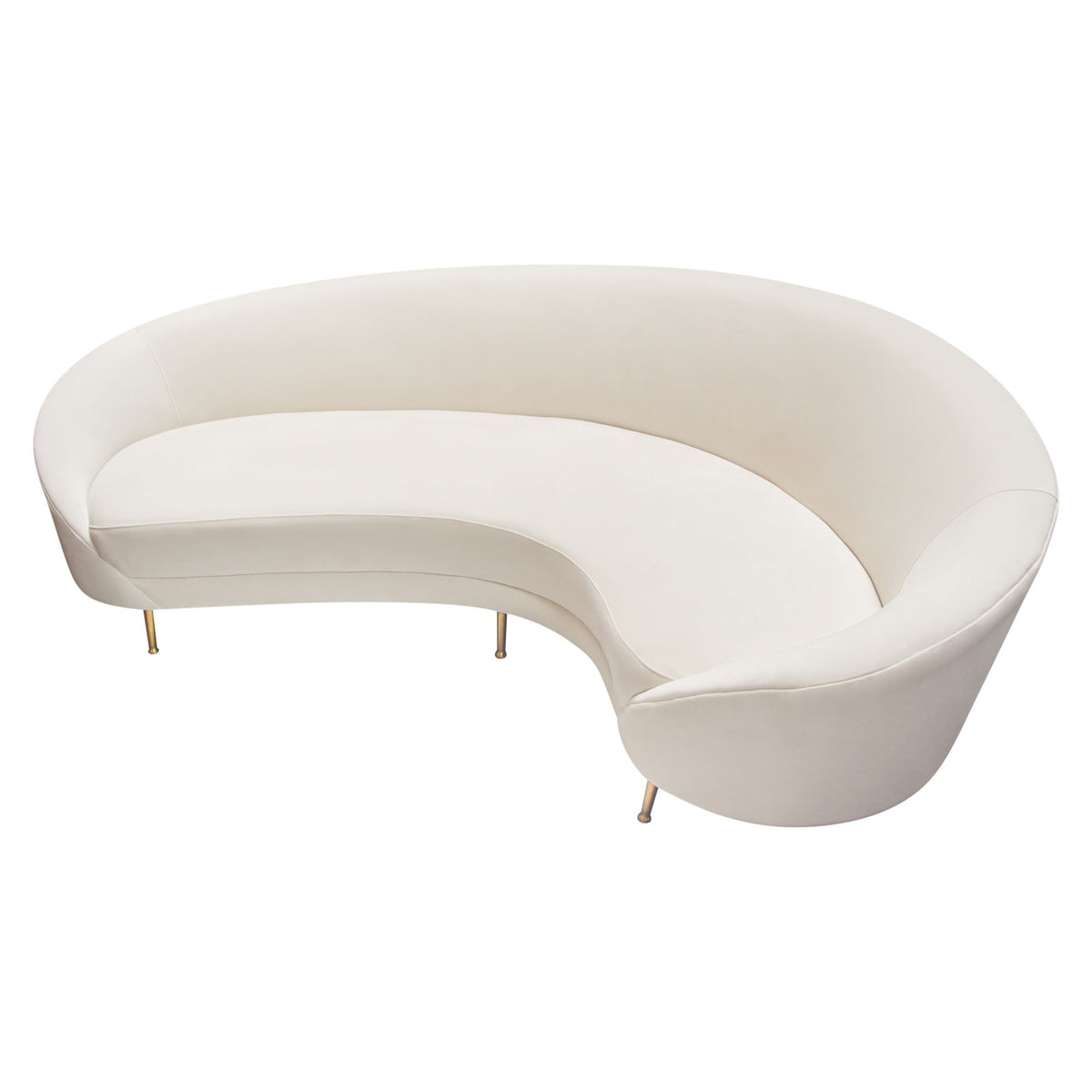 Celine Curved Velvet Sofa – close-up – Lusso Furniture Miami