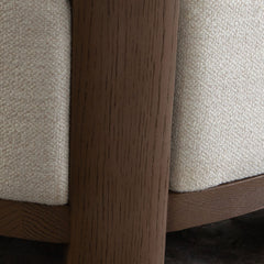 Dove Curved Armless Accent Chair – top view – Lusso Furniture Miami