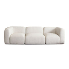 Echo Modular Sectional Sofa – 3-Piece Modular Sofa / Cream Fabric – top view – Lusso Furniture Miami