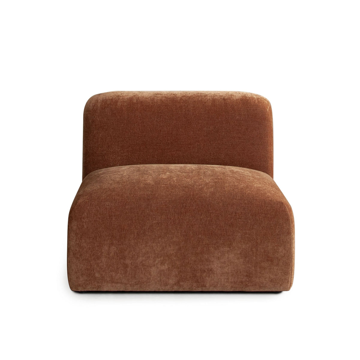 Echo Modular Sectional Sofa – Armless Chair / Amber Fabric – view 15 – Lusso Furniture Miami