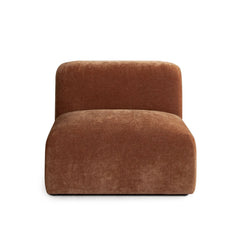 Echo Modular Sectional Sofa – Armless Chair / Amber Fabric – view 15 – Lusso Furniture Miami
