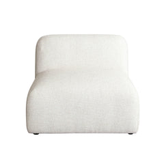 Echo Modular Sectional Sofa – Armless Chair / Cream Fabric – front view – Lusso Furniture Miami
