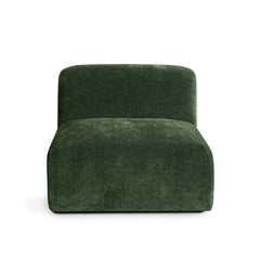 Echo Modular Sectional Sofa – Armless Chair / Spruce Green Fabric – alternate view – Lusso Furniture Miami