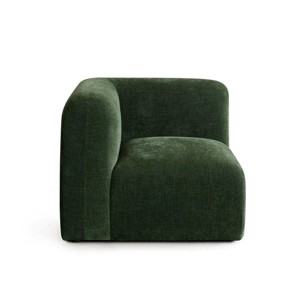 Echo Modular Sectional Sofa – Corner Chair / Spruce Green Fabric – view 11 – Lusso Furniture Miami