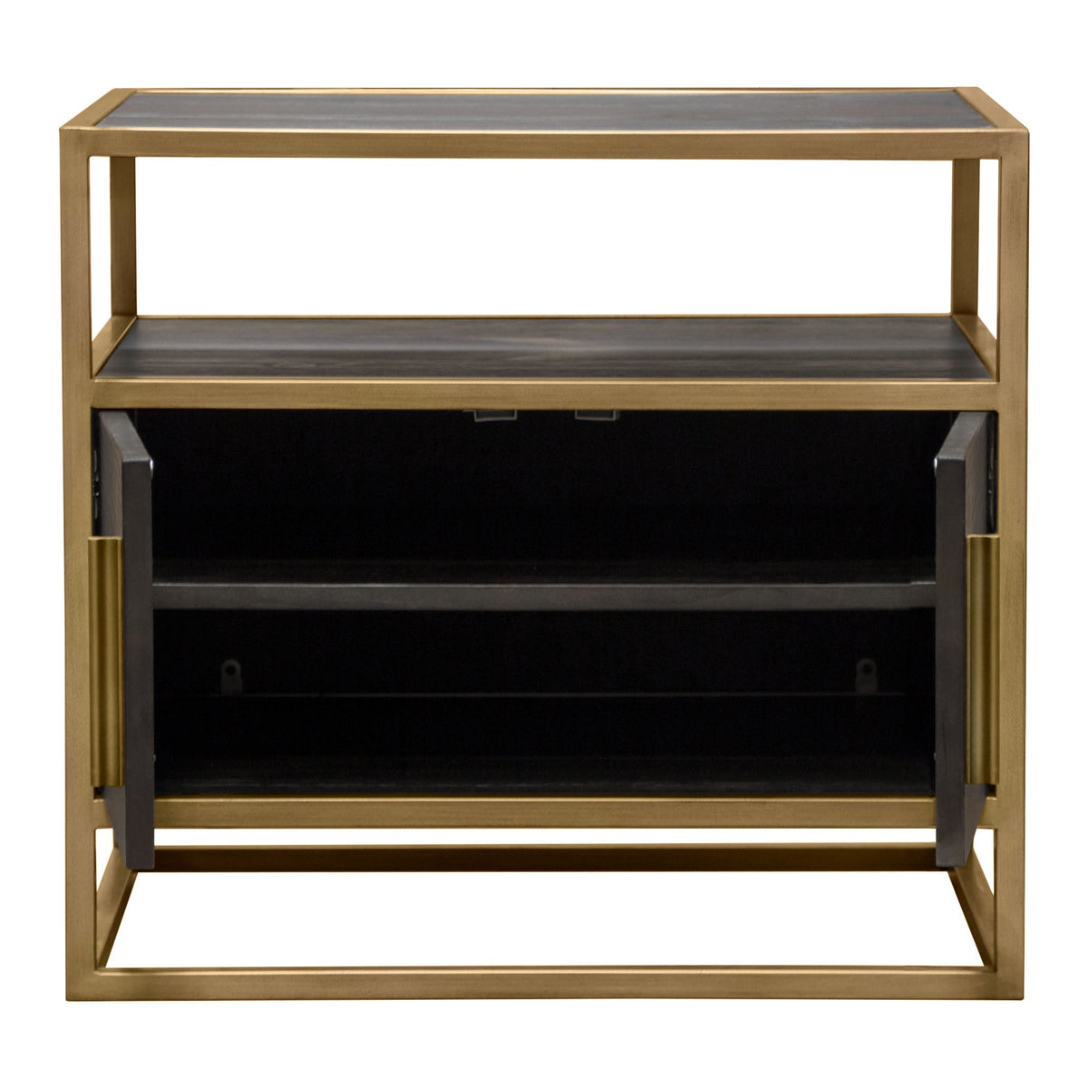 Empire Two Door Storage End Table – angle view – Lusso Furniture Miami