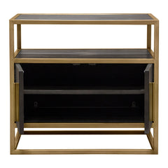 Empire Two Door Storage End Table – angle view – Lusso Furniture Miami