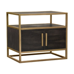 Empire Two Door Storage End Table – side view – Lusso Furniture Miami