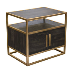 Empire Two Door Storage End Table – room setting – Lusso Furniture Miami