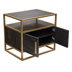 Empire Two Door Storage End Table – back view – Lusso Furniture Miami
