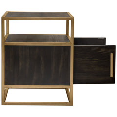 Empire Two Door Storage End Table – close-up – Lusso Furniture Miami