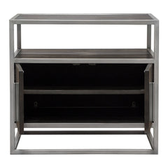 Empire Two Door Storage End Table – finish detail – Lusso Furniture Miami
