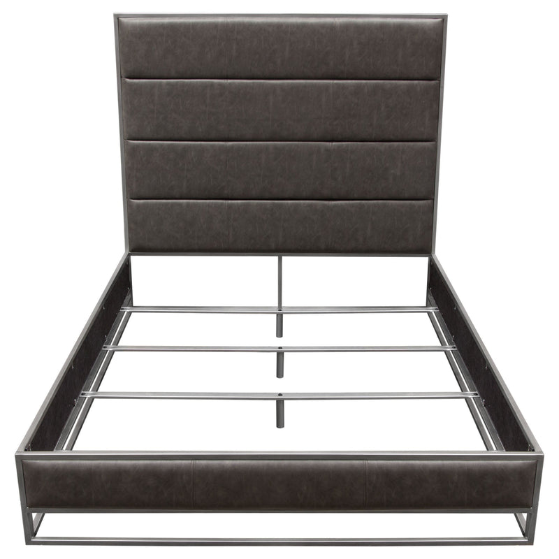 Empire Channel Tufted Metal Frame Bed-zoom-