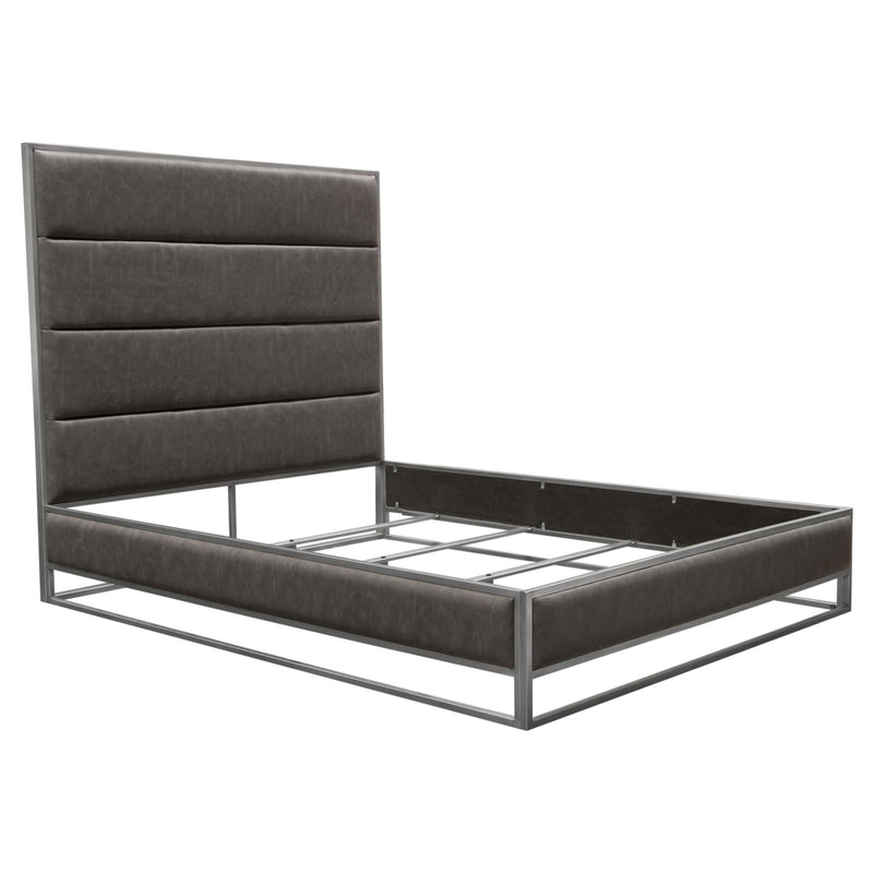 Empire Channel Tufted Metal Frame Bed-zoom-