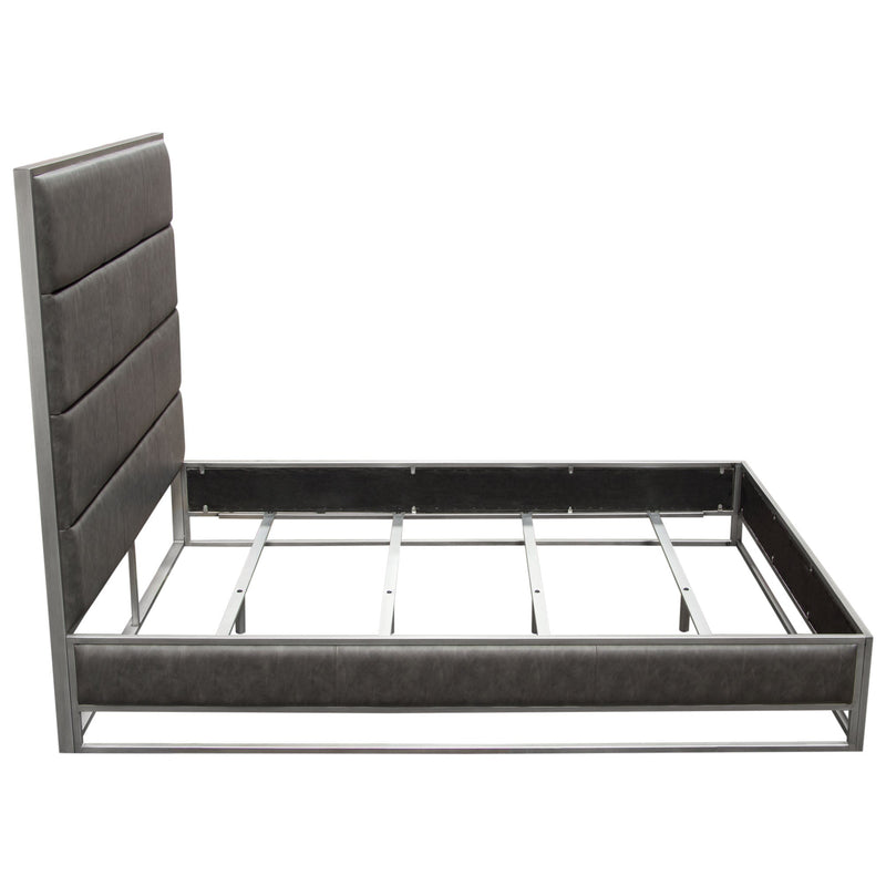 Empire Channel Tufted Metal Frame Bed-zoom-