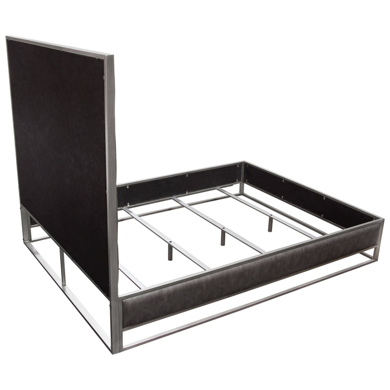 Empire Channel Tufted Metal Frame Bed-zoom-