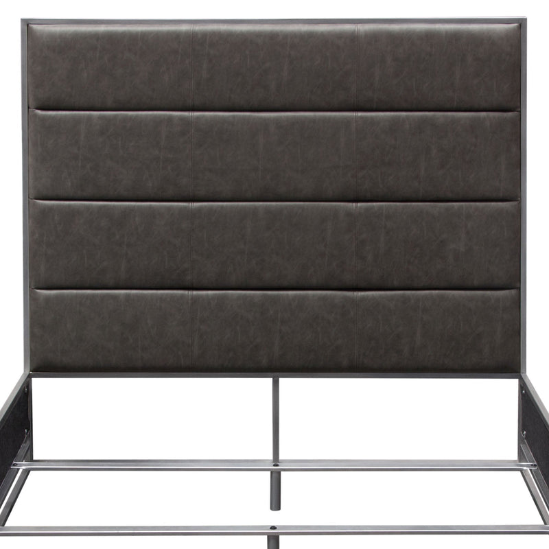 Empire Channel Tufted Metal Frame Bed-zoom-