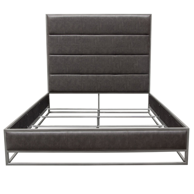 Empire Channel Tufted Metal Frame Bed-zoom-