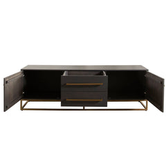 Encore Mango Wood TV Stand – side view – Lusso Furniture Miami