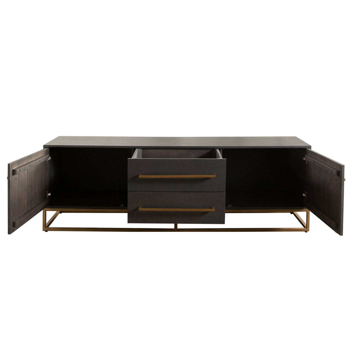 Encore Mango Wood TV Stand – side view – Lusso Furniture Miami