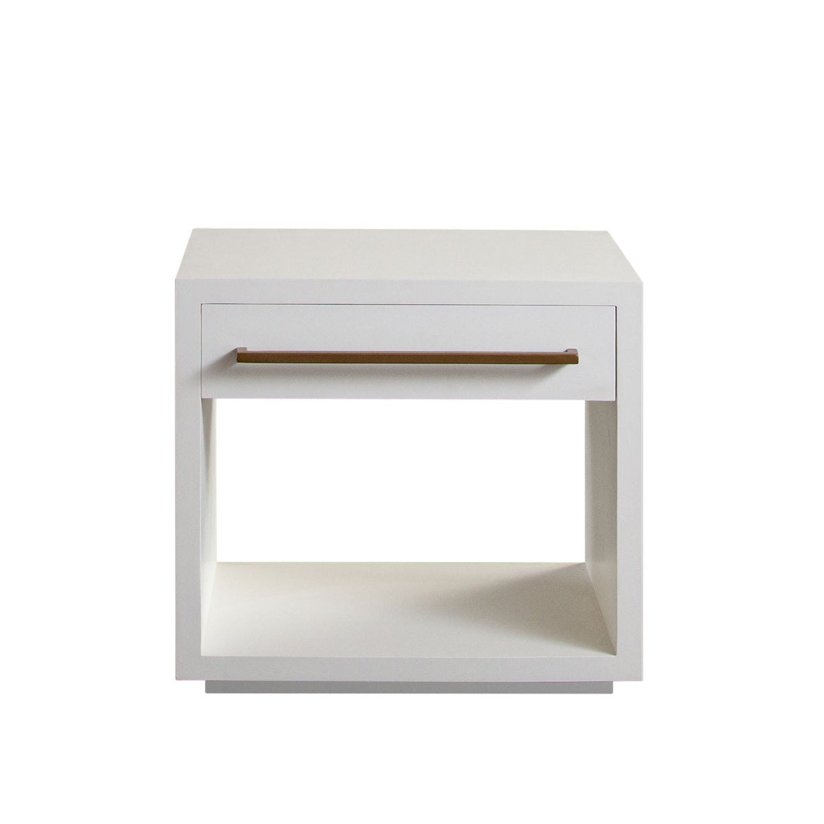 Encore Mango Wood End Table – White Finish – alternate view – Lusso Furniture Miami